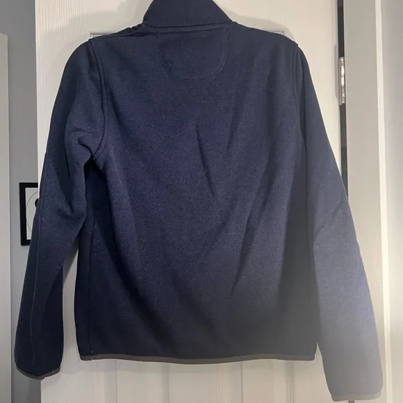 L.L. Bean Men's Deep Blue Zip Up Sweater - Picture 9 of 11